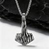 Retro Unique Hammer Necklace for Men,Stainless Steel Punk Pendant Necklace,Birthday Father's Day Gift for Him