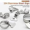 HSLSLS 2-10pcs Worm Gear Hose Clamp 6-95mm Adjustable Key Clamp Hose Clip Stainless Steel for Water Pipe Automotive Mechanical