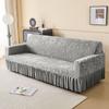 1pc Luxury Wrapped Sofa Cover with Pleated Skirt - Soft, All-Season for Living Room, Bedroom, Office, Sofa Covers for Living Room