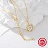 S925 Silver Diamond Flower Necklace Women'S Light Luxury High-End Niche Design Collarbone Chain Commuter Office Worker Accessories