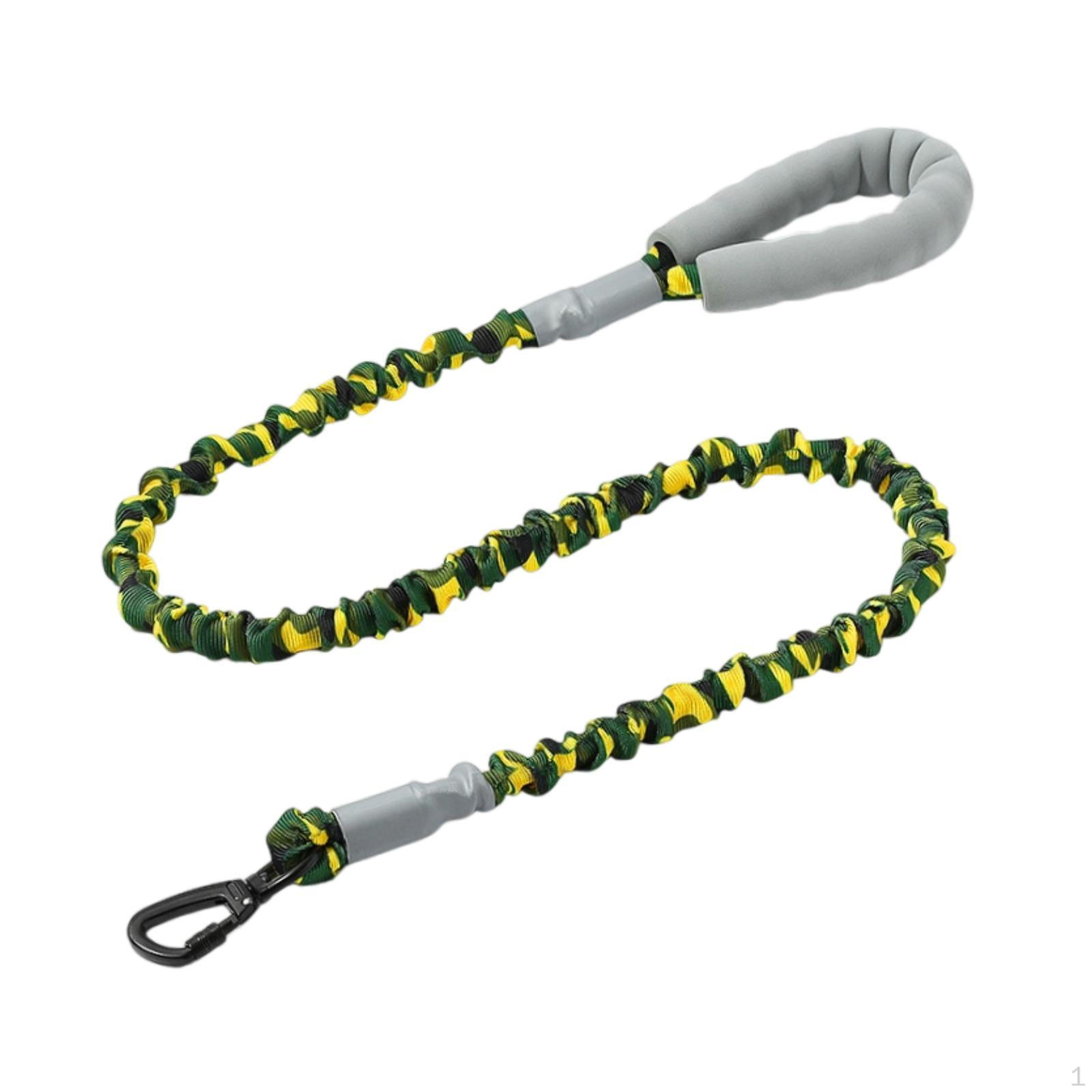 

Bungee Dog Leash Shock Absorption Comfortable Running with Padded Handle,Training for Yard Yellow Green