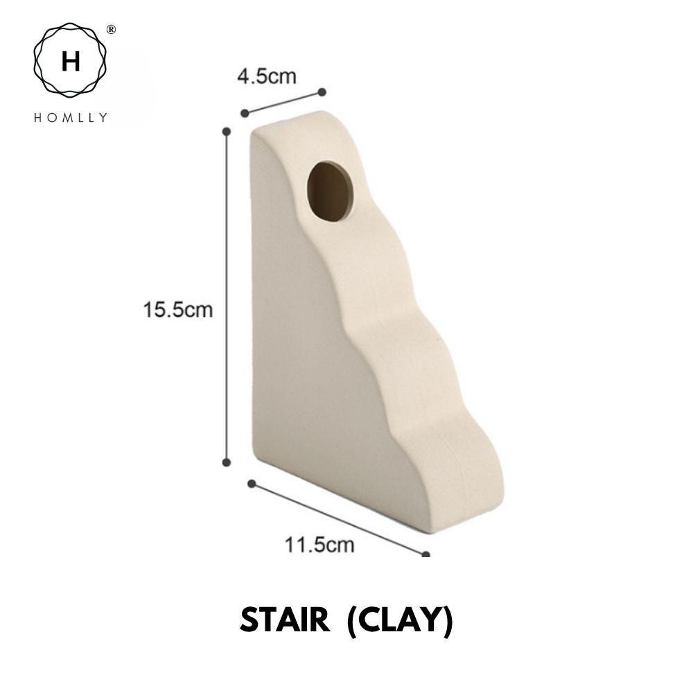 Homlly Plutto Minimalist Boho Geometric Nordic Ceramic Decor Pampas Flower Vase