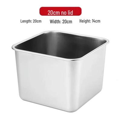 HANDUNYOU Stainless Steel Square Seasoning Pot