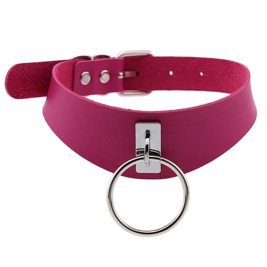 Harajuku Hip-Hop Punk O-Ring PU Leather Necklace Collar