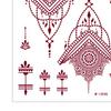 Nostalgie Red Henna Tattoo Kit, Waterproof Tattoos Stickers, Temporary Stickers for Women Wedding Party Festival Decorations