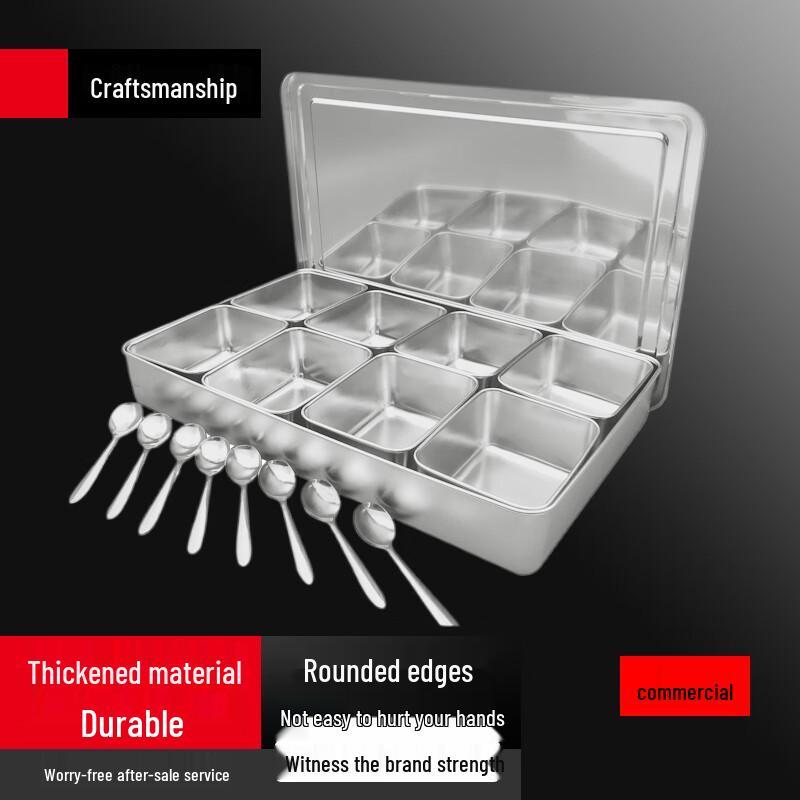 

Yunshuang Commercial Stainless Steel Seasoning Box Set
