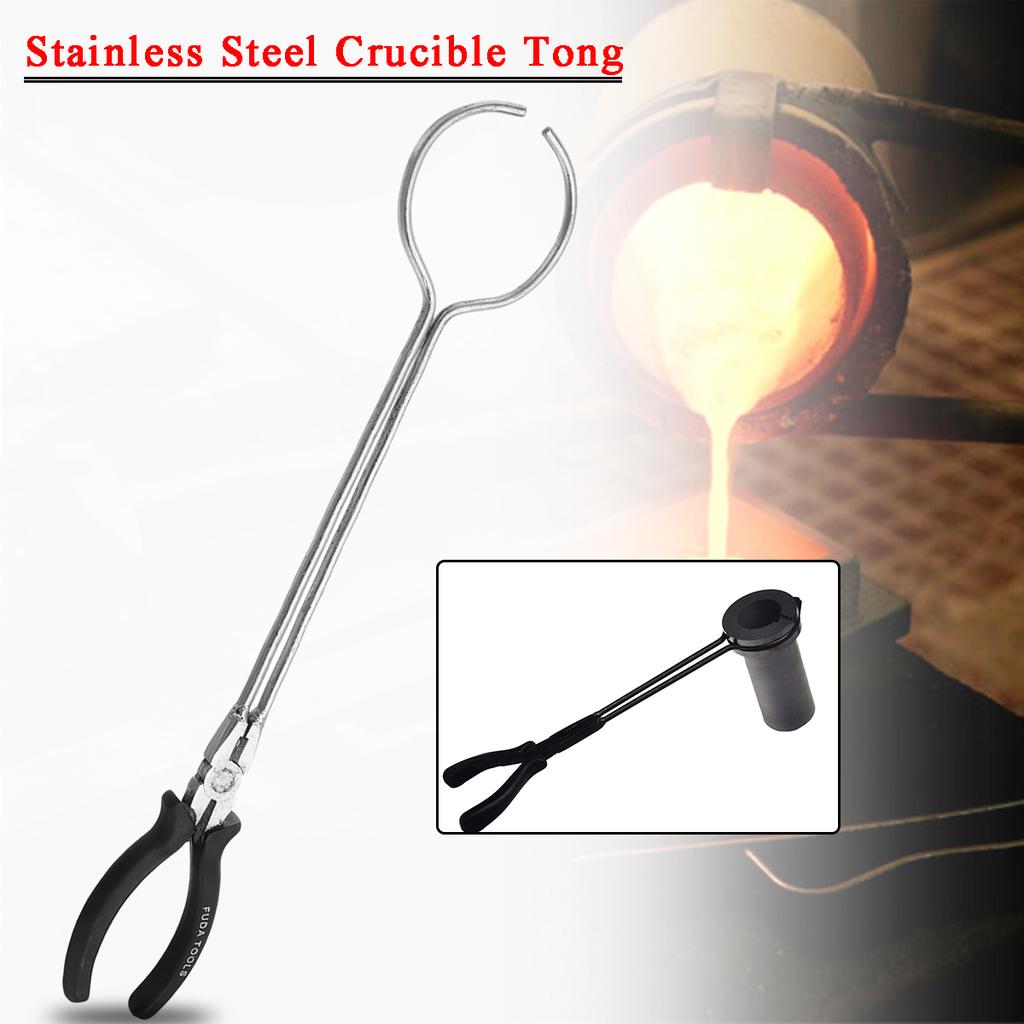 Buy 39cm Stainless Steel Crucible Tong Clamp Graphite Melting Furnace
