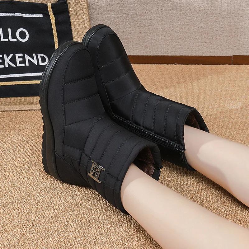 Fashion Women's Winter Shoes Ladies Comfortable Fleece Warm Ankle Boots Woman Footwear Waterproof Non-slip Snow Boots Women Botas Mujer