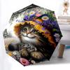 1pc Floral Cat Hat Automatic Umbrella Portable Home Essential Umbrella, Iron Umbrella Structure Suitable for All Seasons Yy251123162