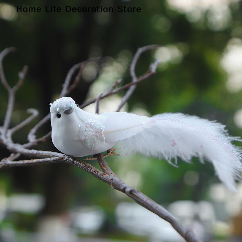 1pcs Cute Artificial Birds Fake Foam Animal Simulation Feather Birds Models DIY Wedding Craft Home Garden Ornament Decorations