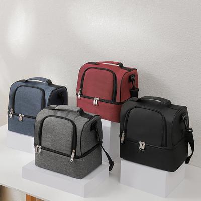 Dvojitá izolačná obedová taška Prenosný vonkajší piknikový chladiaci box Ľadový obklad Vodotesný Veľkokapacitný Termoska na jedlo Bento box Tašky