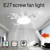 E27 Screw Drone Modeling Fan Lights Household Invisible Remote Control Fan Lamp Dimmable Electric Ceiling Fan