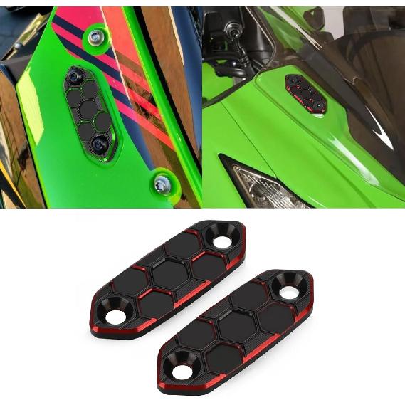 For Ninja ZX 636 ZX-6R ZX6R 2024 2025 Motorcycle Rear View Side Mirror Block Off Plates Accessories ninja zx636 zx-6r zx6r (black)