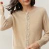 Qinghe 100% Pure Cashmere Women's Sweater - Ultra Soft Luxury Winter Pullover