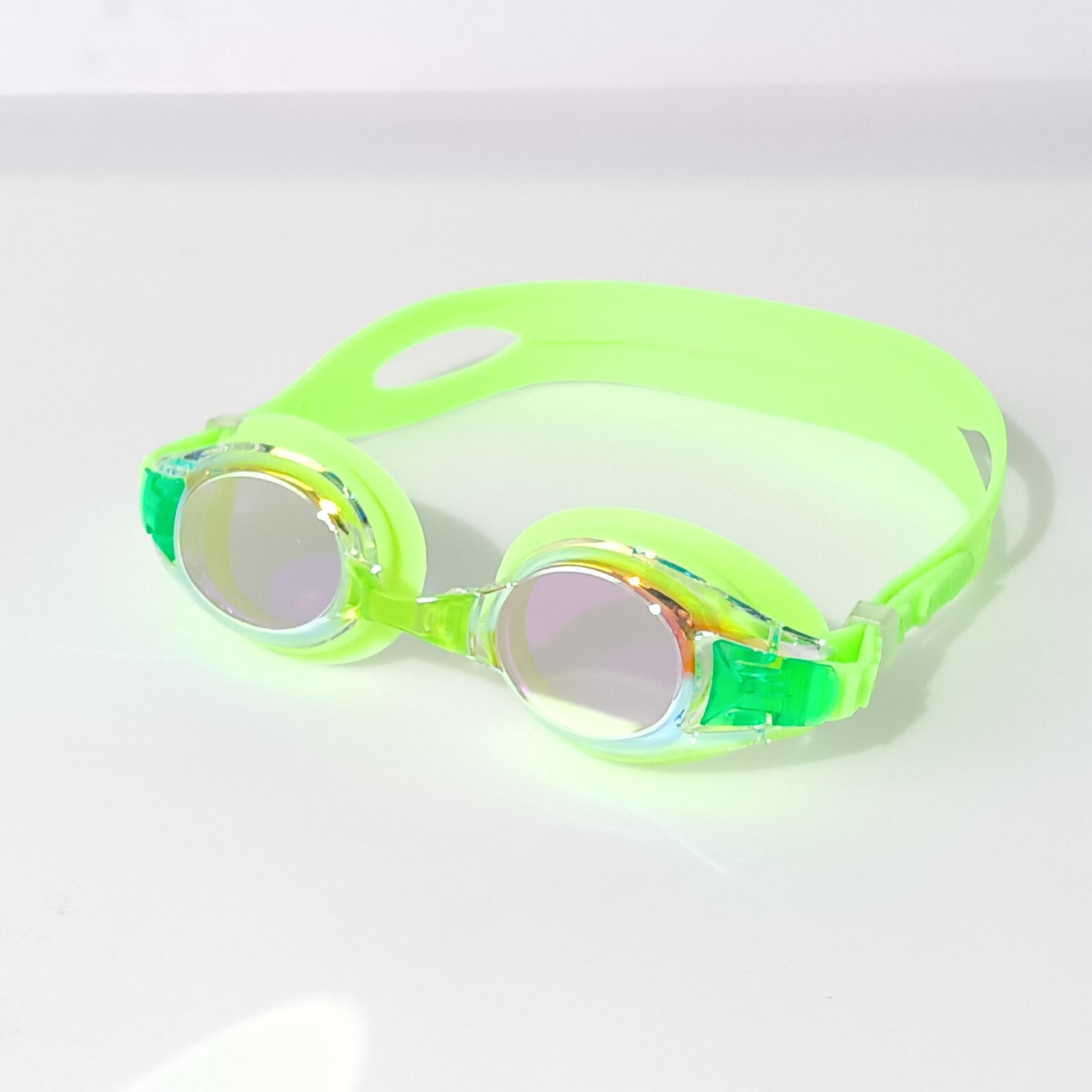 Oubo swimming goggles for professional competition training, high-definition anti-fog racing swim goggles Green Gold