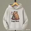 2er-Set Mädchen Kapybara Hoodie Jogginghose 3-12J Kinder Gemütliches Outfit Kapybara Spielkleidung Jungen Alltags-Sport Passendes Outfit