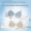 Wirefree Seamless Cool Touch Jelly Strip Plaid Lace Trim Thin Cup Bra