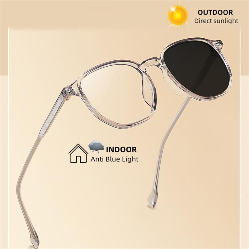 Retro Square Large Frame Myopia Glasses Anti Blue Ray Lightweight Optical Prescription Eyewear for Men Women