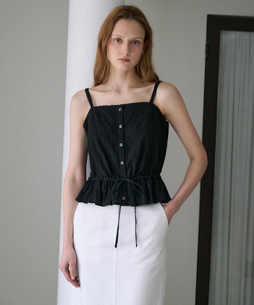 DEHEVE Lace String Sleeveless [Black]