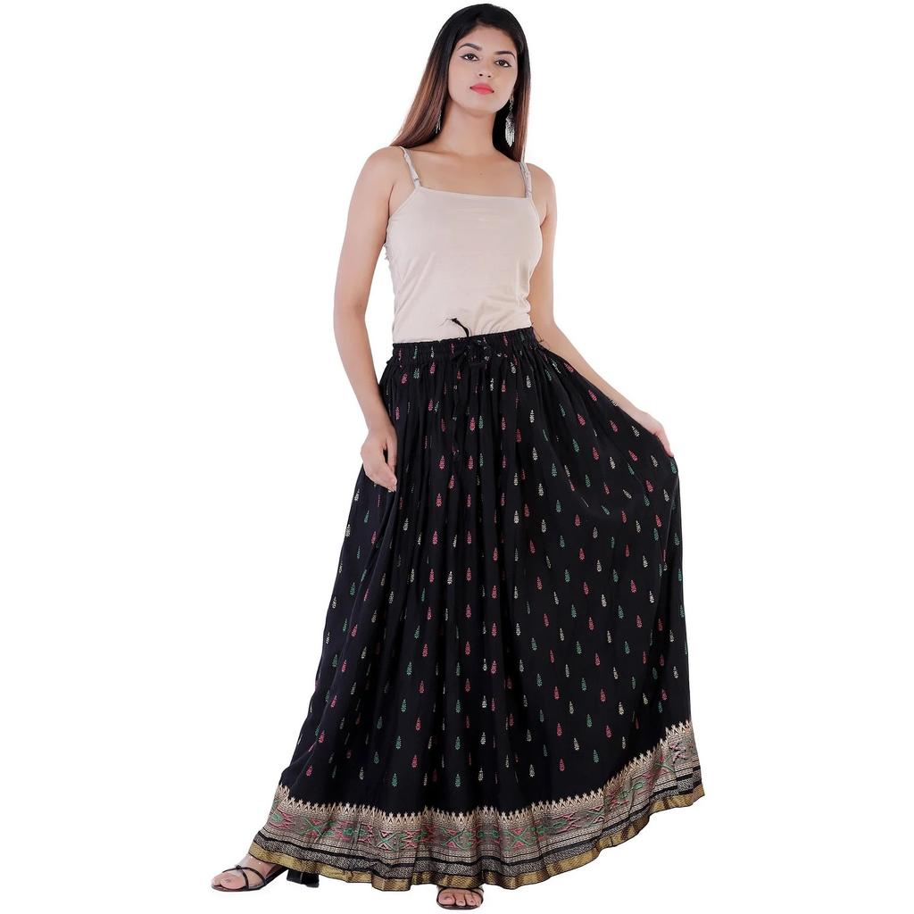 Indian Women's Casual Wear Long Skirt Bollywood Party Wear Ethnic Flared Skirt