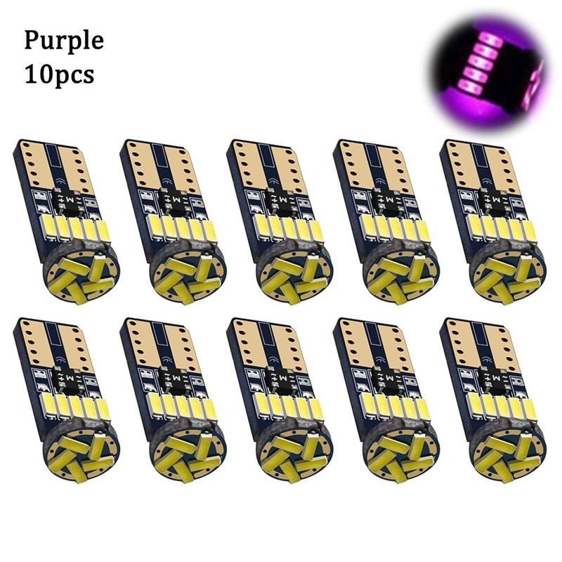 10pcs Super Bright T10 License Plate Light 168 12V Car LEDs Light W5W 194 Side Lights