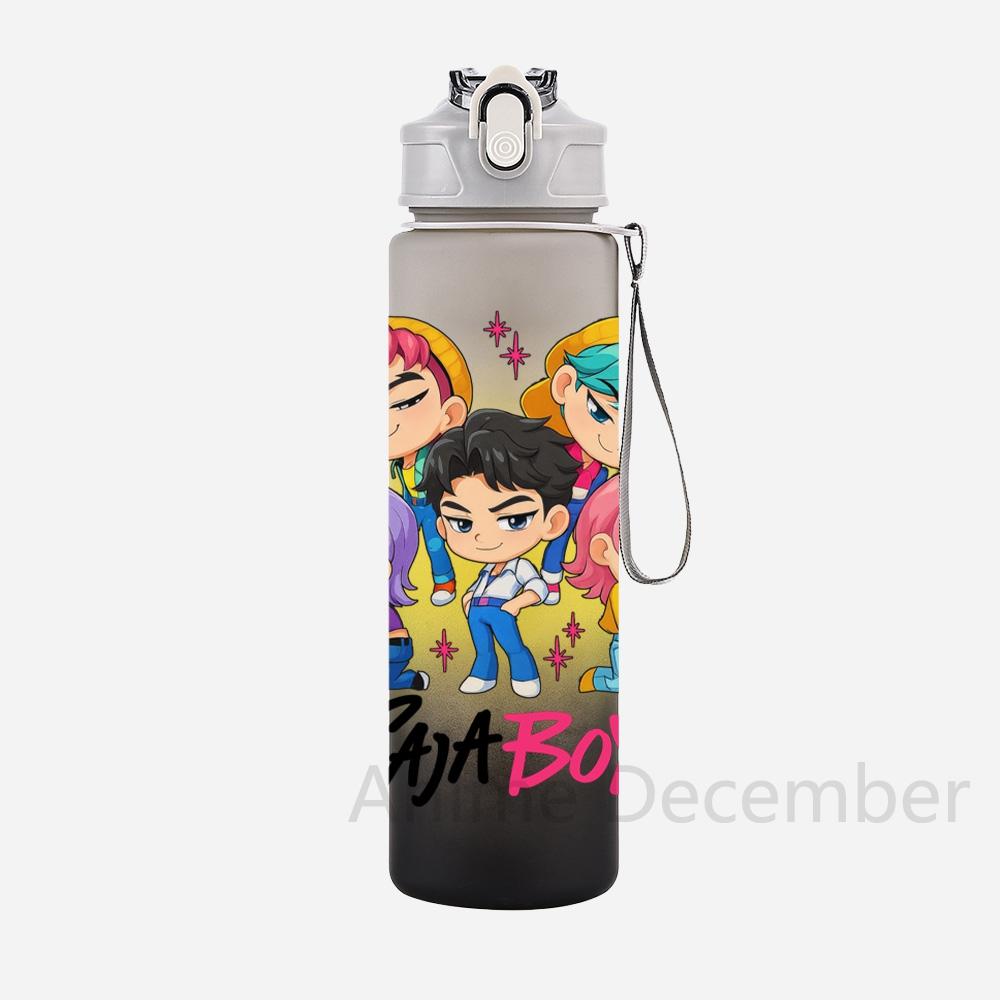 Anime K-Pop Character Water Cup Demon Hunters Large Capacity Outdoor Portable Rope Drinking Bottle for Boy and Girl Gift