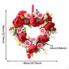 Heart Shaped Wreath Romantic Garland Rustic Hanging Decoration Decorative Artificial Flowers for