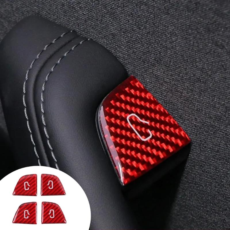 Precisions Fit Door Switches Button Protective Film for Select Model Carbon Fiber Resin Car Interior Upgrades Accessory