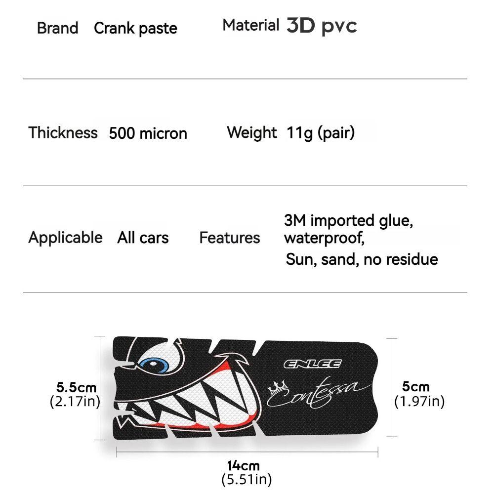 Scratch Resistant Bicycle Crank Sticker Bike Protective Sticker  Riding Accessories