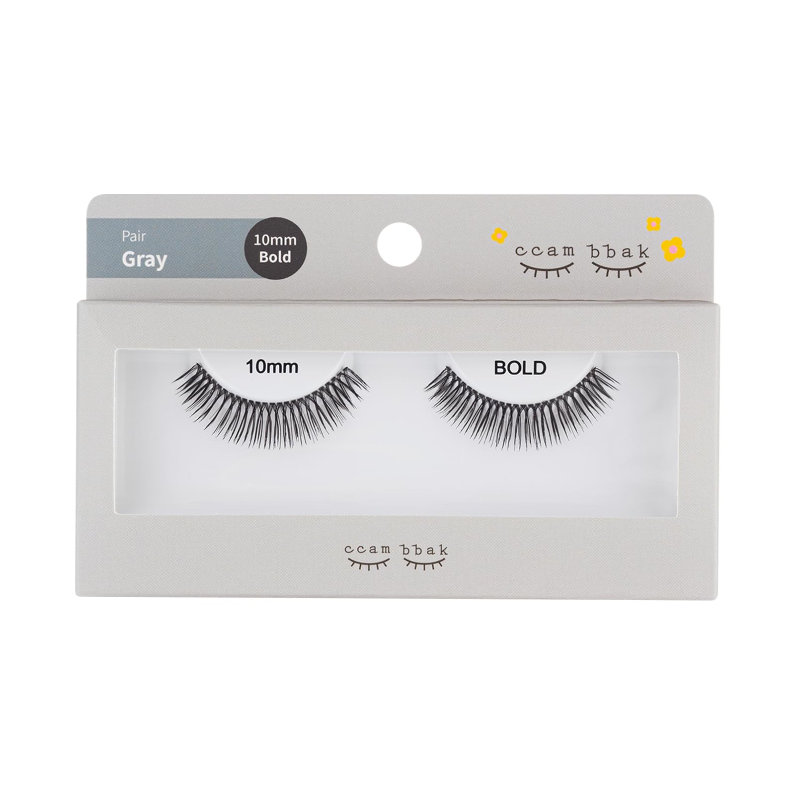 

CCAMBBAK Eyelash Extensions (Pair) - Semi-Permanent, Idol Type, 8mm-12mm, DIY, Natural Look (10mm Thick (Black)) (10mm Bold (Black))