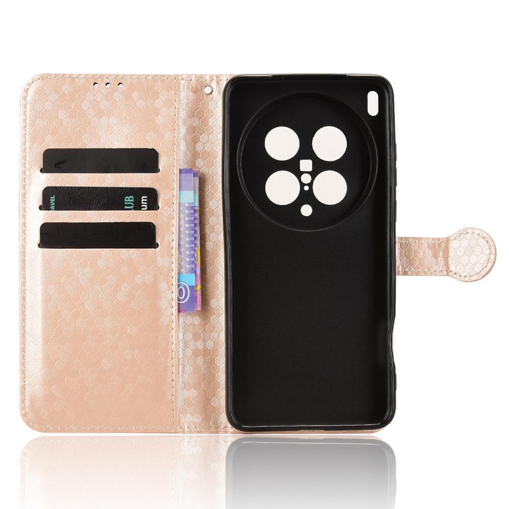 For vivo X200 Ultra 5G Wallet Case Dot Pattern Imprint PU Leather Phone Cover