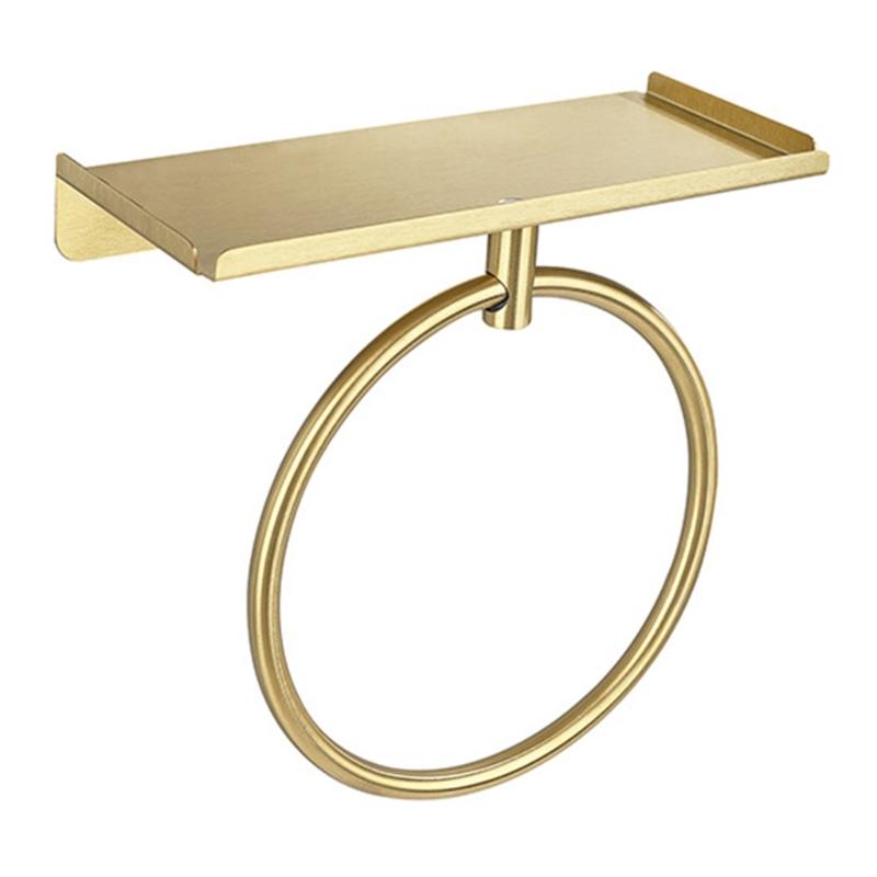 Elegant Brushed Towel Holder Rack For Small Space 180 Degrees Rotate Function 304 Stainless Steel