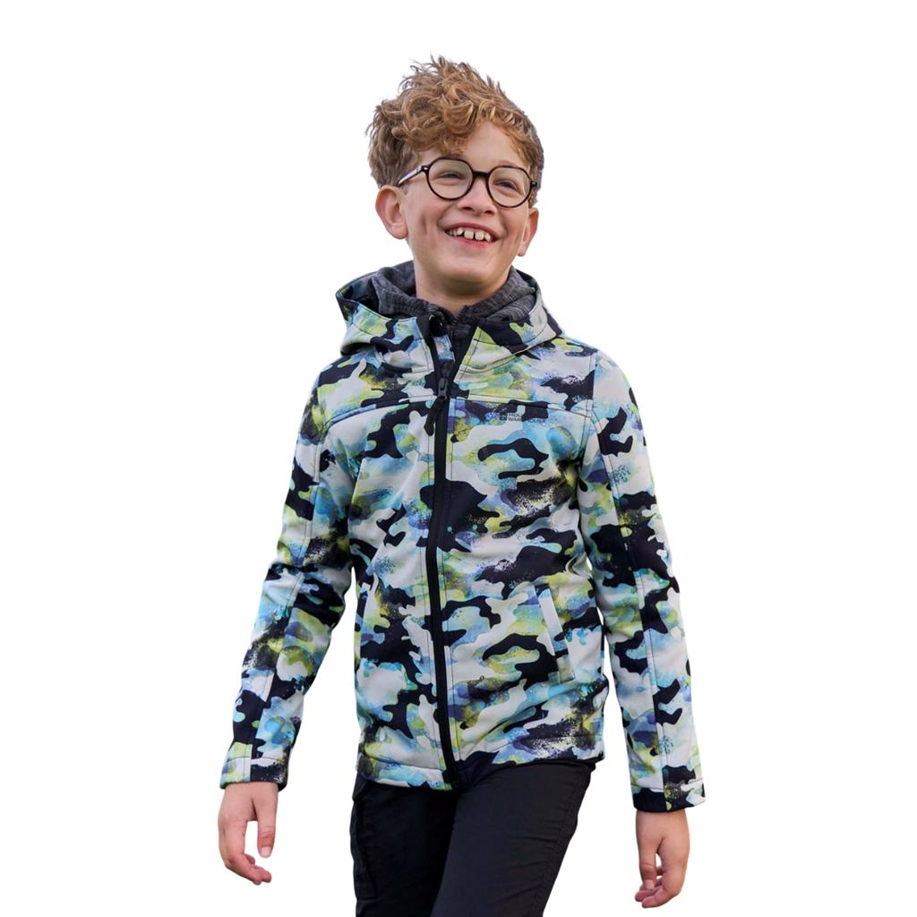 Mountain Warehouse Childrens/Kids Exodus Printed Water Resistant Soft Shell Jacket