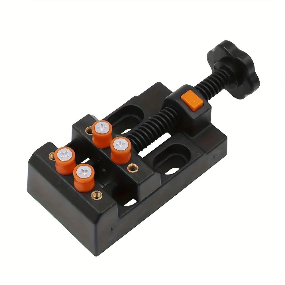 

1 шт. Мини тиски-струбцина для сверлильного станка для DIY ювелирных изделий и поделок – Быстрая регулировка 0-2 дюйма (0-5.3см) Тиски настольные из АБС-пластика с захватом для бусин из косточек оливы бодхи чёрный