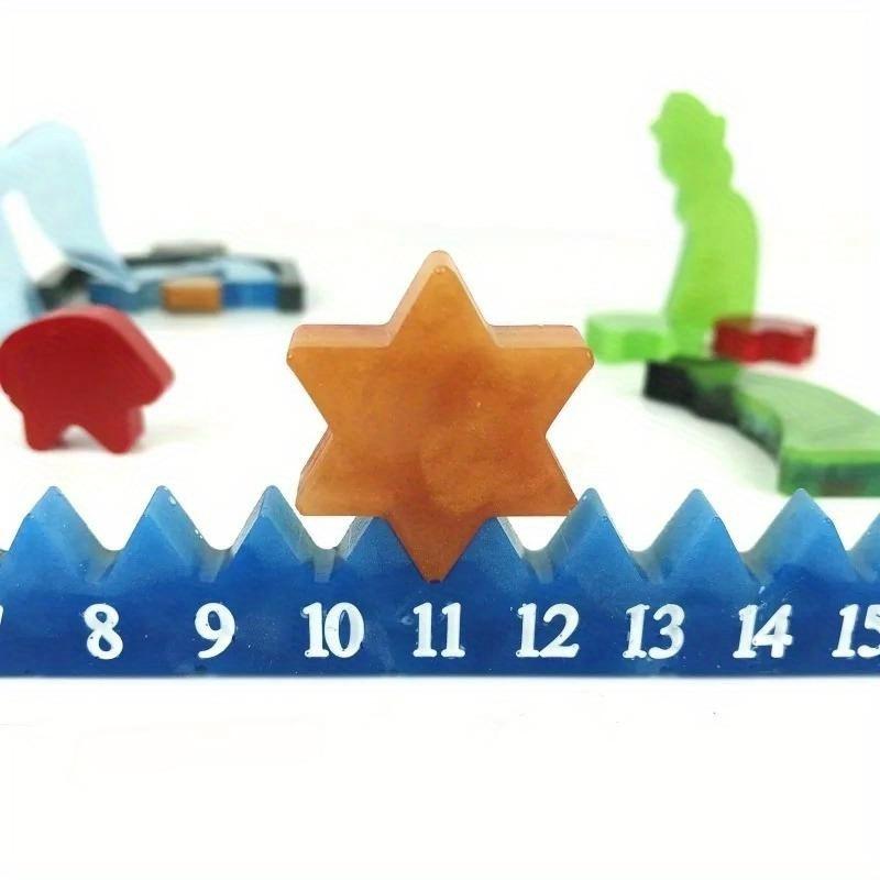 DIY Christmas Star Countdown Decoration Silicone Mold Standing Person Prayer Handmade Table Decoration Plaster Drop Glue Mold