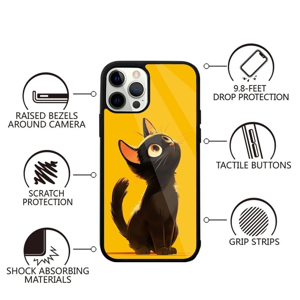 Cat Cute Funny Pet Phone Case For iPhone 16,15,14,13,12,11,Plus,Pro,Max,Mini Magsafe Magnetic Wireless Charging