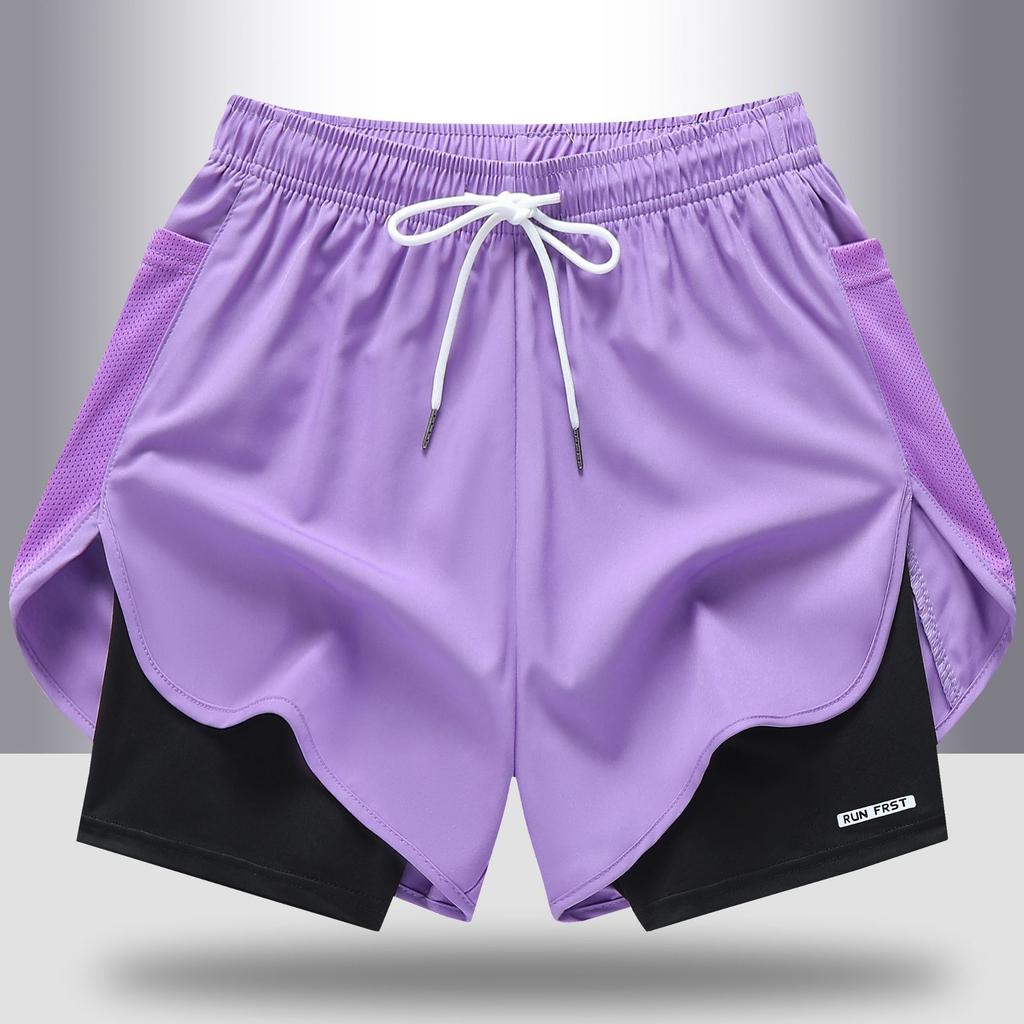 Summer Vacation Two Piece Sports Pants for Women, Quick Drying Outdoor Running Pants for Women, Lightweight Breathable Pants