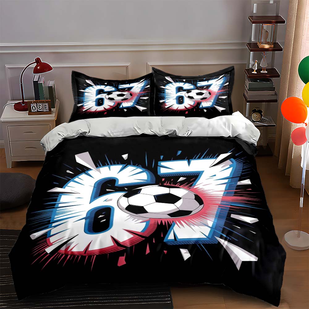 

Soccer ball with numbers. Bedding sets Duvet cover sets Duvet covers Pillowcases(1 * Duvet Cover 2 * Pillowcases, without duvet insert) 135x200cm
