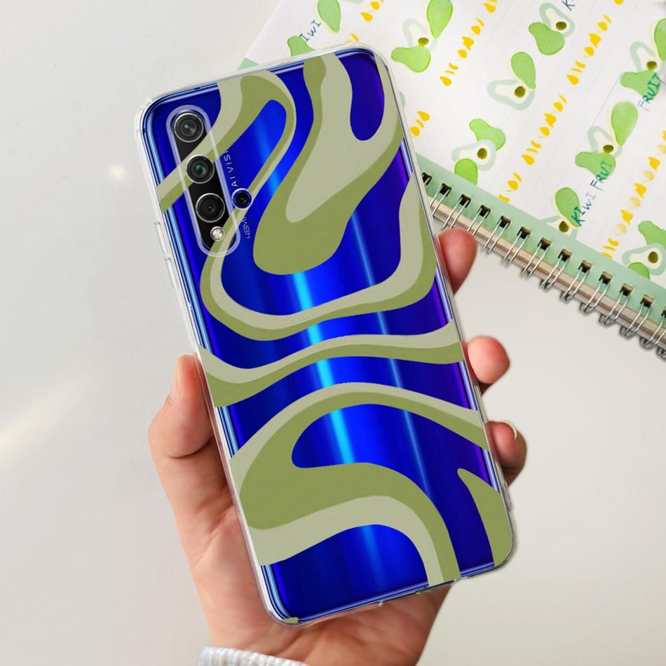 For Huawei Nova 5T Case Nova5T YAL-L21 YAL-L61 YAL-L71 Fashion Painted Soft Silicone TPU Slim Phone Back Cover