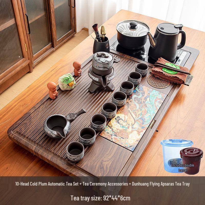 Automatic Zisha Tea Set with Dunhuang Feitian Tea Tray