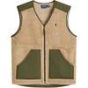 Polo Color Block Pocket V-Neck Sleeveless Vest Men Vests Khaki 710917546-004