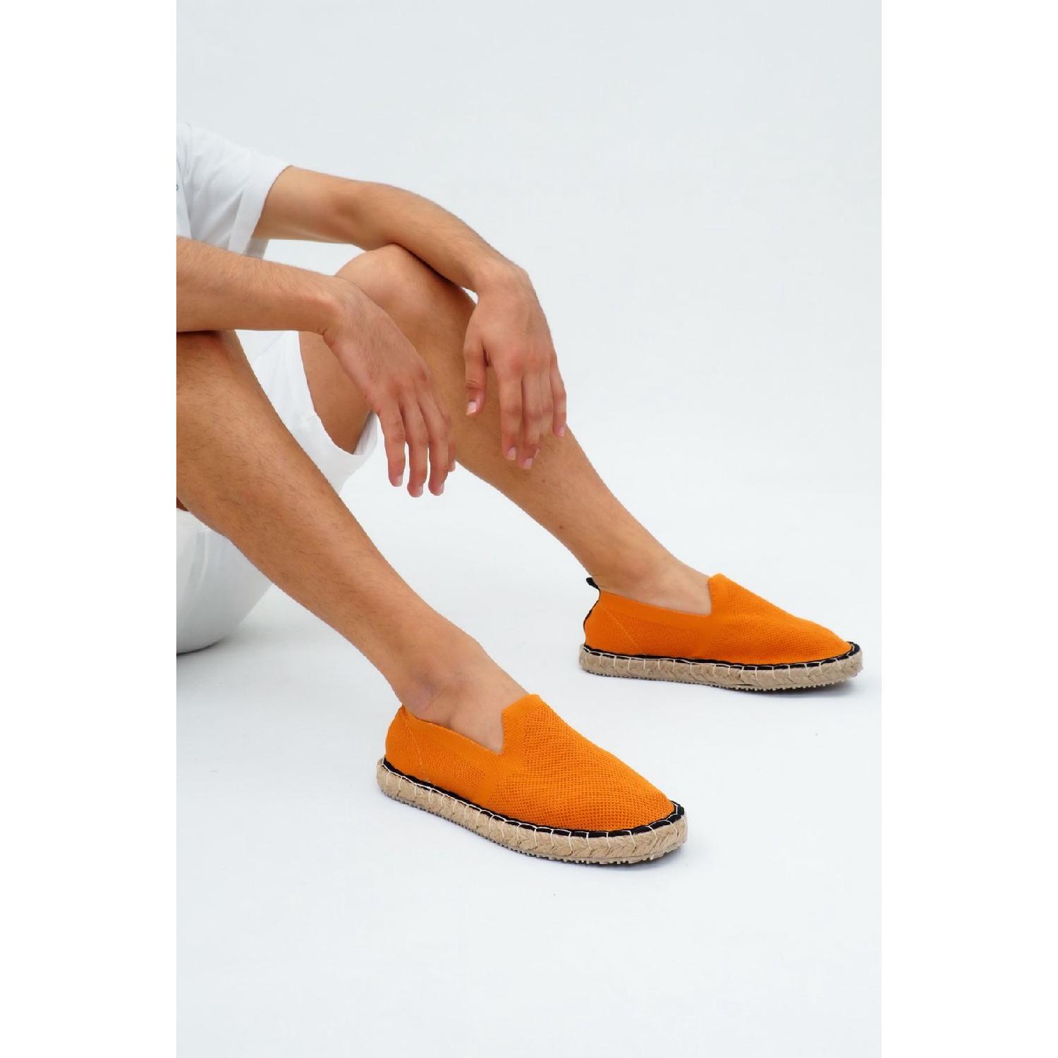 

Men s Natural Handmade Orange Knitwear Espadrilles 40 помаранчевий