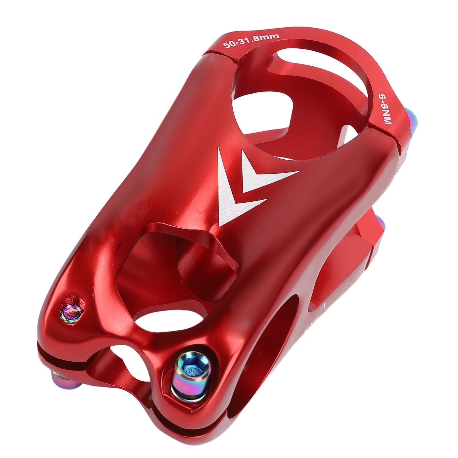 Pipă Ciclism CNC Scobită Aliaj Aluminiu de Înaltă Rezistență 50mm Pipă Ghidon pentru 28.6mm și red