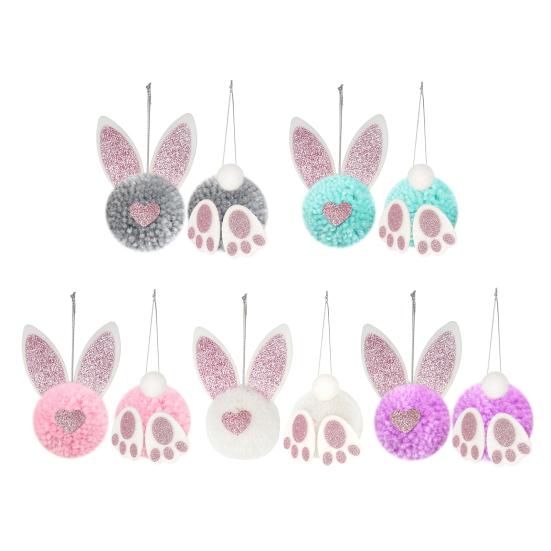 Påskhänge med Hängande Snöre Non-Woven Påskhare Rumpa Öra Hänge Säsongsmässig Högtidsdekoration