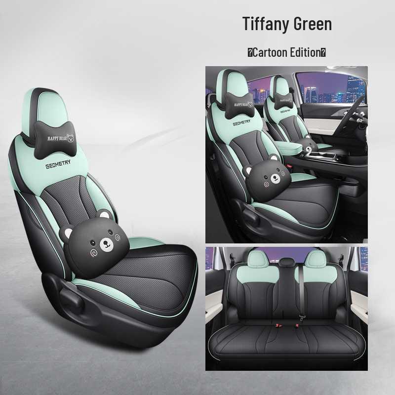Jihe E Pokrowiec na siedzenie samochodowe Firefly Pełne pokrycie Uniwersalny - Specjalna skórzana poduszka na cztery pory roku