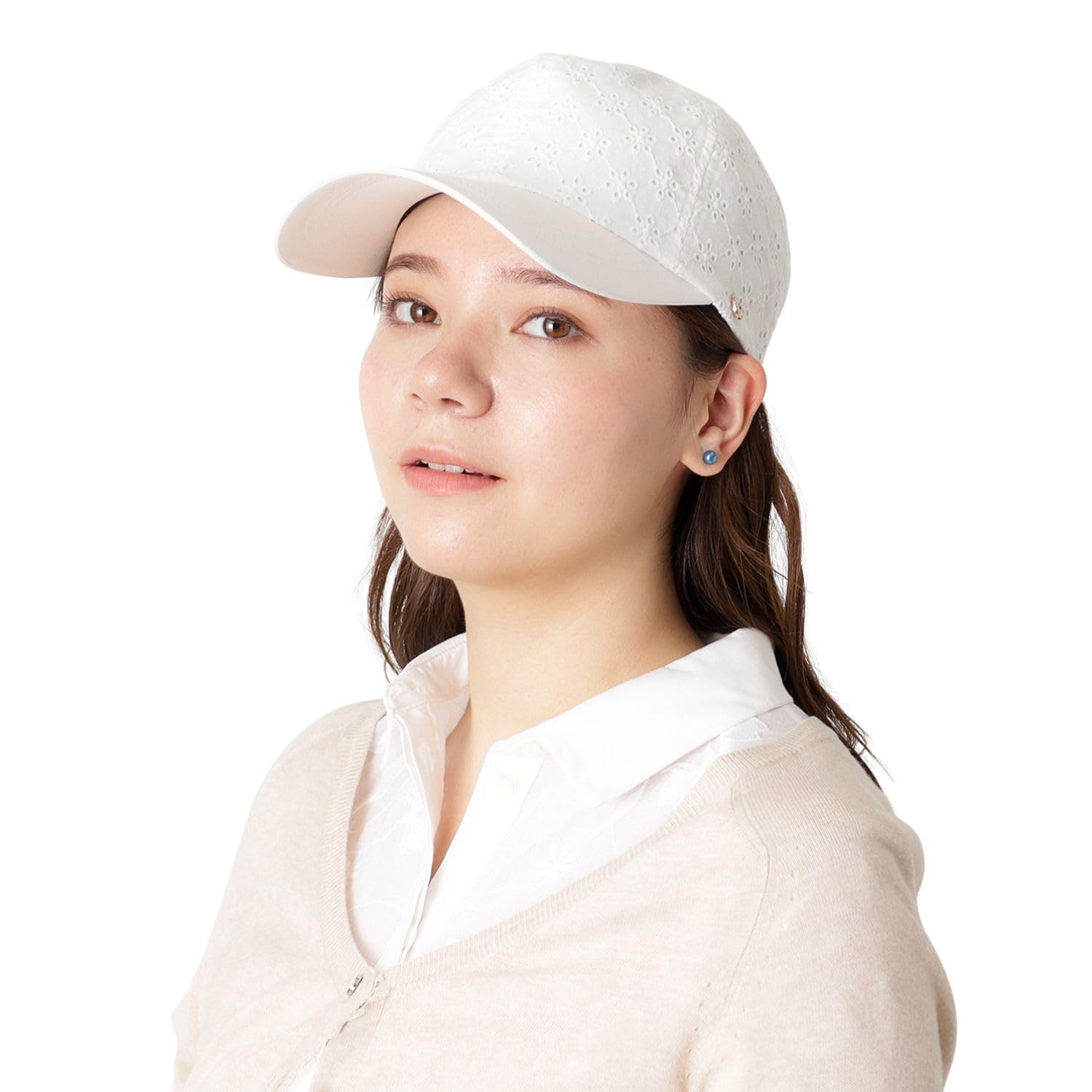 

Moonbat PAUL JOE ACCESSOIRES Deep Lace Cap with Logo 71004 & Charm, White, белый