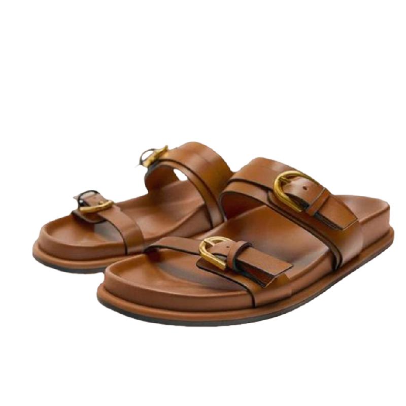 Fashion New Trend Summer Flats Women Slippers Casual Shoes Open Toe Flip-flops Designer Dress Sandals Beach Fad Ladies Shoes Slides