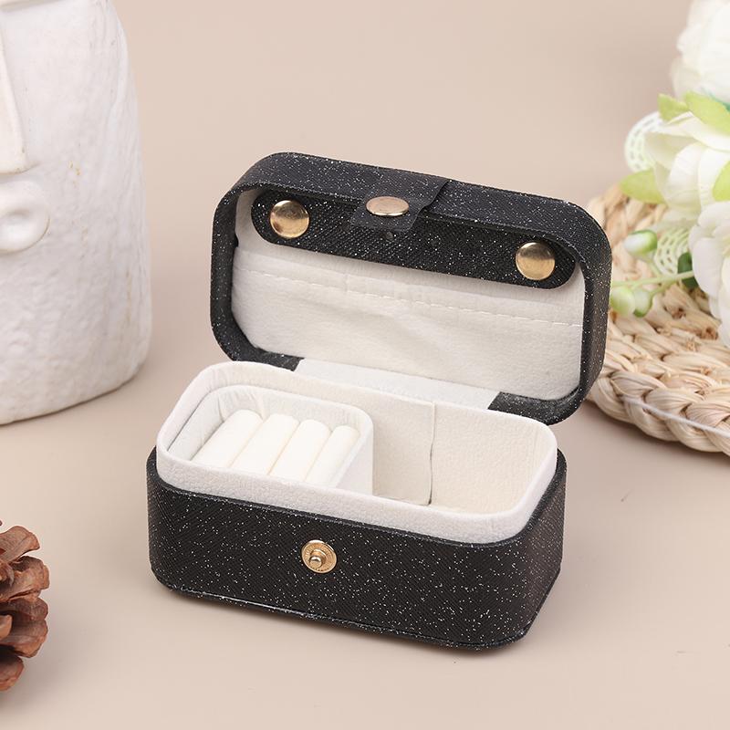 

Portable PU Travel Ladies Jewelry Box Simple Ring Necklace Earrings Storage Minimalist Style Daily Travel Storage Box
