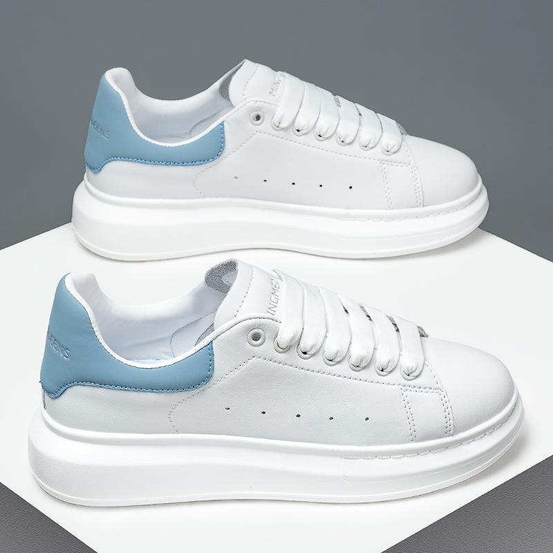 McQueen høst og vinter hvite sko herre- og damesko 2025 nye plattform casual allsidige sportssko par høydeøkende brettsko