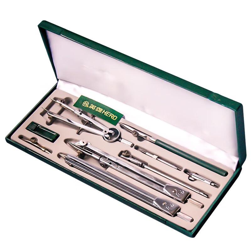 Set Profesional de Compase de Desen Metalice cu 9 Piese